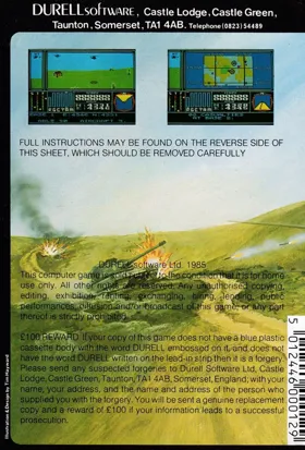 Combat (F) (2012) [Amstrad Computer User] box cover back